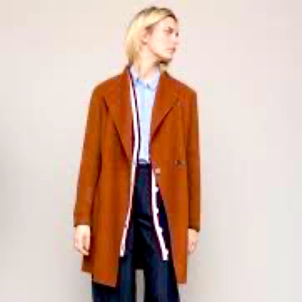 Kennth Cole Double Faced Wool Coat in Rust - M